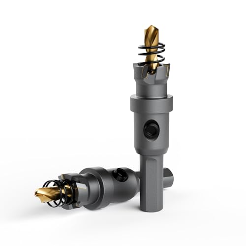 CSOOM TCT Lochsägen-Set, 2-teilig, 16 mm, robuster Hartmetallbestückter Schneider für Edelstahl, Eisen, Metall und Kunststoffbank, federgeführte Bohrer im Lieferumfang enthalten CSOOM TCT Lochsägen-Set, 2-teilig, 16 mm, robuster Hartmetallbestückter Schneider für Edelstahl, Eisen, Metall und Kunststoffbank, federgeführte Bohrer im Lieferumfang enthalten von CSOOM