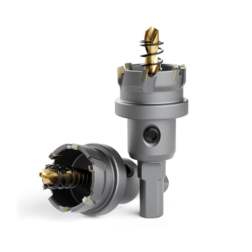 CSOOM TCT Lochsägen-Set, 2-teilig, 29 mm, robuster Hartmetallbestückter Schneider für Edelstahl, Eisen, Metall und Kunststoffbank, federgeführte Bohrer im Lieferumfang enthalten CSOOM TCT Lochsägen-Set, 2-teilig, 29 mm, robuster Hartmetallbestückter Schneider für Edelstahl, Eisen, Metall und Kunststoffbank, federgeführte Bohrer im Lieferumfang enthalten von CSOOM