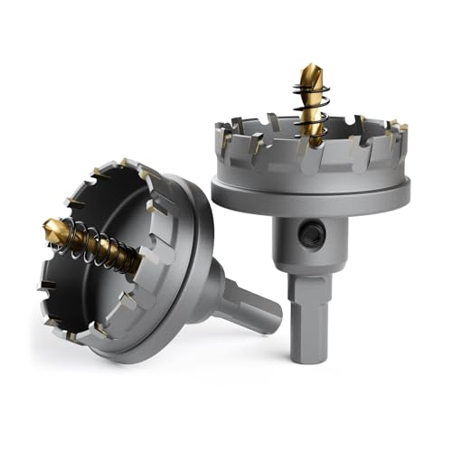 CSOOM TCT-Lochsägen-Set, 2-teilig, 51 mm, robuster Hartmetallbestückter Schneider für Edelstahl-, Eisen-, Metall- und Kunststoffbank, federgeführte Bohrer im Lieferumfang enthalten CSOOM TCT-Lochsägen-Set, 2-teilig, 51 mm, robuster Hartmetallbestückter Schneider für Edelstahl-, Eisen-, Metall- und Kunststoffbank, federgeführte Bohrer im Lieferumfang enthalten von CSOOM