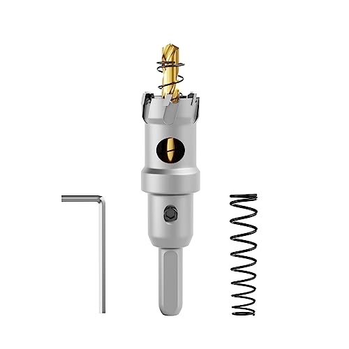 CSOOM Upgrade Hochleistungs-Hartmetall-Lochsäge,TCT Lochschneider.Edelstahl und Metallgitter sind die ideale Wahl (22mm) von CSOOM