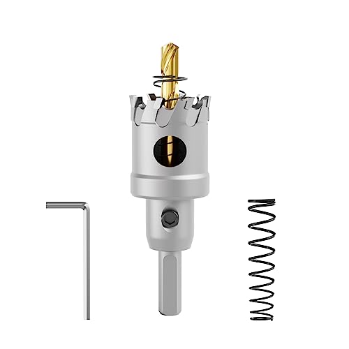 CSOOM Upgrade Hochleistungs-Hartmetall-Lochsäge,TCT Lochschneider.Edelstahl und Metallgitter sind die ideale Wahl (28mm) von CSOOM