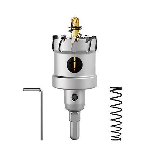 CSOOM Upgrade Hochleistungs-Hartmetall-Lochsäge,TCT Lochschneider.Edelstahl und Metallgitter sind die ideale Wahl (38mm) von CSOOM