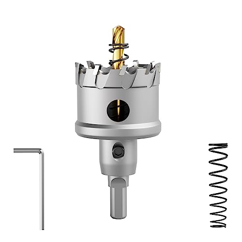 CSOOM Upgrade Hochleistungs-Hartmetall-Lochsäge,TCT Lochschneider.Edelstahl und Metallgitter sind die ideale Wahl (46mm) von CSOOM