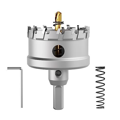 CSOOM Upgrade Hochleistungs-Hartmetall-Lochsäge,TCT Lochschneider.Edelstahl und Metallgitter sind die ideale Wahl (62mm) von CSOOM