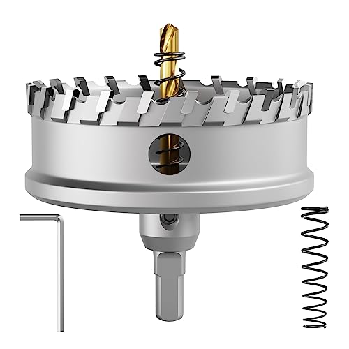 CSOOM Upgrade Hochleistungs-Hartmetall-Lochsäge,TCT Lochschneider.Edelstahl und Metallgitter sind die ideale Wahl (100mm) von CSOOM