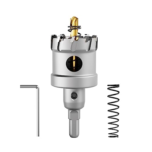 CSOOM Upgrade Hochleistungs-Hartmetall-Lochsäge,TCT Lochschneider.Edelstahl und Metallgitter sind die ideale Wahl (41mm) von CSOOM