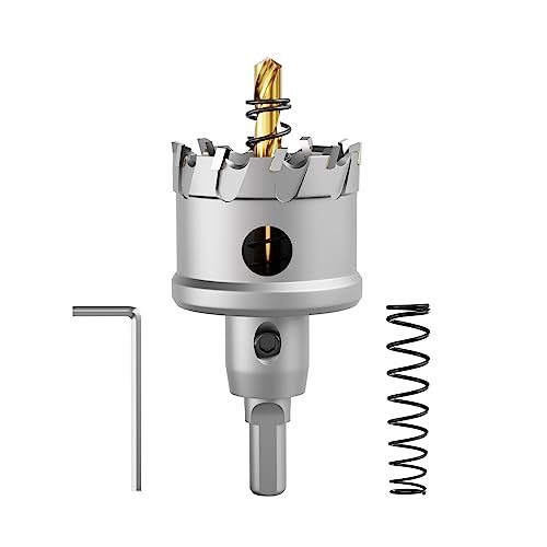 CSOOM Upgrade Hochleistungs-Hartmetall-Lochsäge,TCT Lochschneider.Edelstahl und Metallgitter sind die ideale Wahl (45mm) von CSOOM