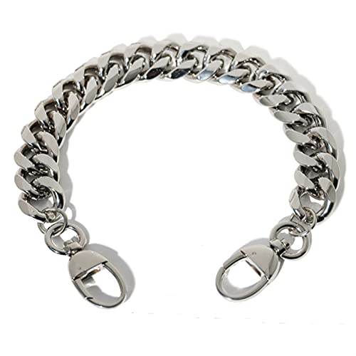 Kette für Tasche 20/30 / 40cm Dicke Aluminiumkette Licht Gewichtsäcke Gurtbeutelteile DIY. Griffe einfache passende Zubehörhandtasche-Gurten-Tasche Tasche Kette Ersatz für Handtaschen (Color : Silver von CSSHNL