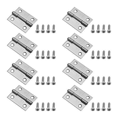 CSSQCSSUANB Klappscharniere, Scharnier, Türscharniere Scharniere for Schrank, Schublade, Tür, Edelstahl, 3,8 cm Länge, 2 Stück/4 Stück/6 Stück/8 Stück/10 Stück/12 Stück (Größe: 8 Stück)(8 Pcs) von CSSQCSSUANB