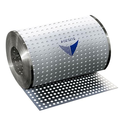 CSSQCSSUANB Perforiertes Metallblech, Metalllochplatte Lochblech aus Edelstahl 304, dekorativer Sieblochdurchmesser 8 mm (39 x 100 cm)(30x700cm) von CSSQCSSUANB