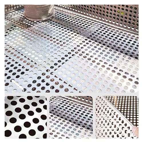 CSSQCSSUANB Perforiertes Metallblech, Metalllochplatte Lochblech aus Edelstahl 304, dekorativer Sieblochdurchmesser 8 mm (39 x 100 cm)(45x420cm) von CSSQCSSUANB