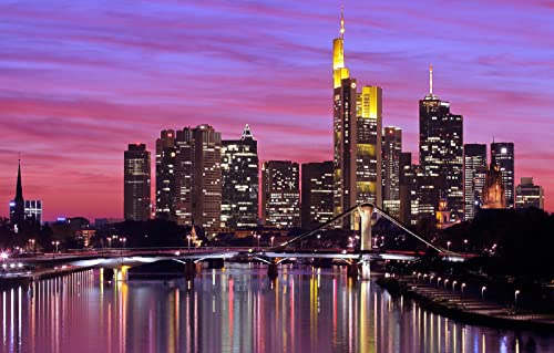 CSUNNY Malen nach Zahlen, Schleifen nach Zahlen, Stadtbrücke, Gebäude, Wolkenkratzer, Frankfurt, Deutschland, 40 x 50 cm CSUNNY Malen nach Zahlen, Schleifen nach Zahlen, Stadtbrücke, Gebäude, Wolkenkratzer, Frankfurt, Deutschland, 40 x 50 cm von CSUNNY