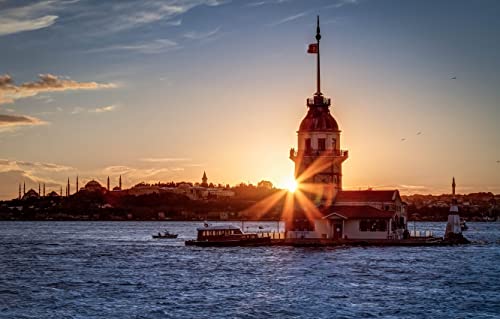 CSUNNY Malen nach Zahlen Bastelset Erwachsene Frauen Stadt Sonne Istanbul Türkei Bosporus Sultan Ahmed Maiden Tower Schwarzes Meer 50x60cm CSUNNY Malen nach Zahlen Bastelset Erwachsene Frauen Stadt Sonne Istanbul Türkei Bosporus Sultan Ahmed Maiden Tower Schwarzes Meer 50x60cm von CSUNNY
