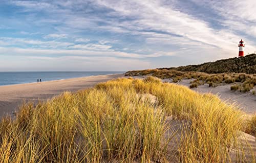 CSUNNY Malen nach Zahlen Kinder-Bastelset, Naturkulisse, Deutschland, Leuchtturm, Sylt, es 40x50cm von CSUNNY