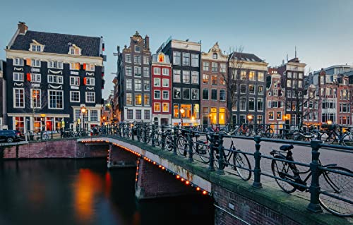 CSUNNY Malen nach Zahlen zum Selbermachen für Erwachsene, Stadtbrückenbau, Amsterdam, Holland, Fahrradkanal, Größe 40 x 50 cm CSUNNY Malen nach Zahlen zum Selbermachen für Erwachsene, Stadtbrückenbau, Amsterdam, Holland, Fahrradkanal, Größe 40 x 50 cm von CSUNNY