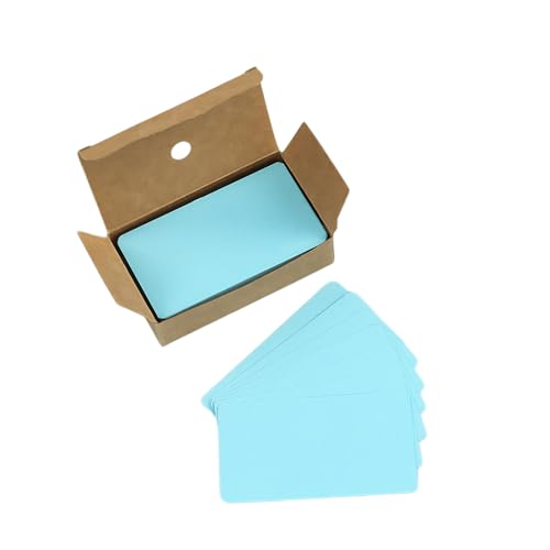 100 Stück Karteikarten, blanko, Visitenkarten, zum Lernen, DIY, Erinnerung, Notizen, Geschenkanhänger, 50 x 90 mm (blau) von CSXMONEY