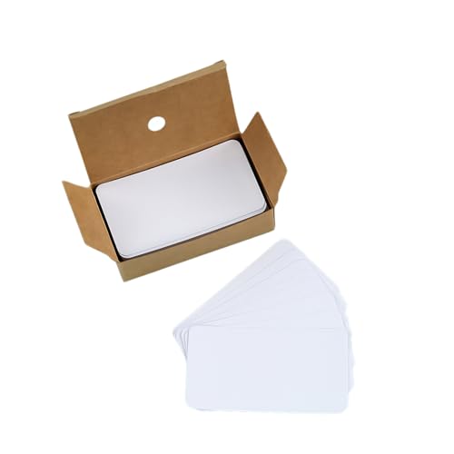 100 Stück Karteikarten, blanko, Visitenkarten, zum Lernen, DIY, Erinnerung, Notizen, Geschenkanhänger, 50 x 90 mm (weiß) von CSXMONEY