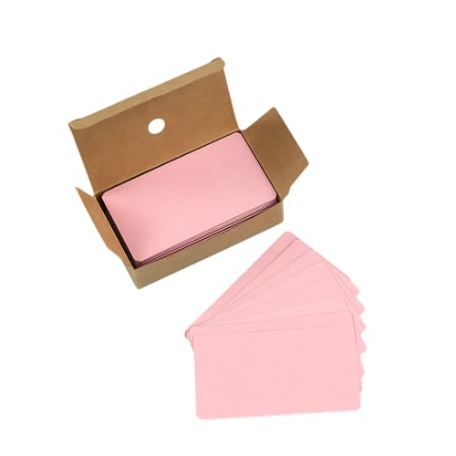100 Stück Lernkarten, blanko, für Geschäftsnachrichten, zum Lernen, DIY, Erinnerung, Notizen, Geschenkanhänger, 50 x 90 mm (Rosa) von CSXMONEY
