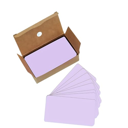 100 Stück Lernkarten, blanko, für Geschäftsnachrichten, zum Lernen, DIY, Erinnerung, Notizen, Geschenkanhänger, 50 x 90 mm (lila) von CSXMONEY