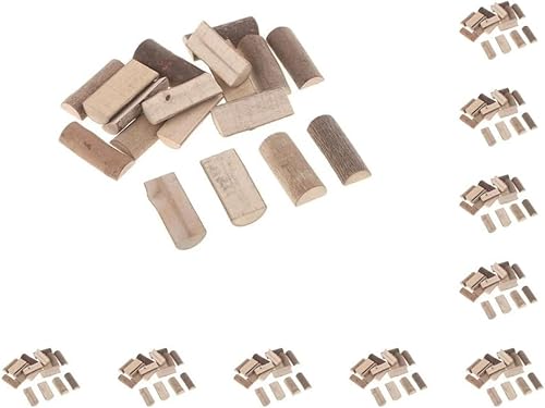 20 Stück natürliche Halbholz-Scheiben, für Heimdekoration, DIY-Zubehör (10 Set) von CSXMONEY