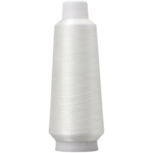 3200M Metallic Stickmaschinengarn, Glitzer Polyester Nähgarn für Stickerei und dekoratives Nähen (Weiß) von CSXMONEY