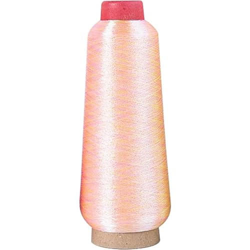 3200M Metallic Stickmaschinengarn, Glitzer Polyester Nähgarn für Stickerei und dekoratives Nähen (irisierendes Orange) von CSXMONEY