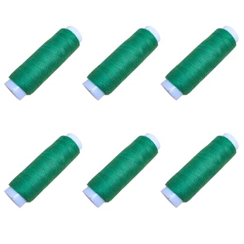 6 Spulen Polyestergarn, Polyester-Nähgarn für Hand- und Maschinennähen, 130 m pro Spule (grün) von CSXMONEY