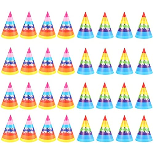 CSXMONEY Partyhüte für Kindergeburtstage, verschiedene Farben, Kegelkrone, Papierhüte, vielseitiges Kostümzubehör für Kinder und Erwachsene, Mädchen, Jungen, 32 Stück CSXMONEY Partyhüte für Kindergeburtstage, verschiedene Farben, Kegelkrone, Papierhüte, vielseitiges Kostümzubehör für Kinder und Erwachsene, Mädchen, Jungen, 32 Stück von CSXMONEY