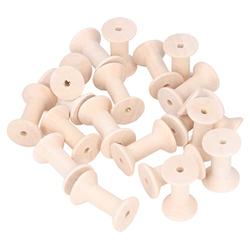 Leere Spulen aus Naturholz, unlackiert, 47 x 31 mm, für Stick- und Nähmaschinen, 20 Stück Leere Spulen aus Naturholz, unlackiert, 47 x 31 mm, für Stick- und Nähmaschinen, 20 Stück von CSXMONEY