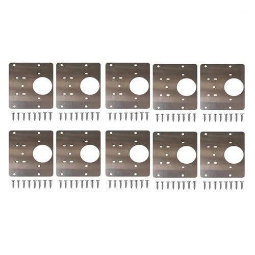 CTCOIJRN 10 Stück Edelstahl Küchenschrank Türscharnier Reparaturplatte Kleiderschrank Fenster Türscharnier Reparatur Befestigungswerkzeug Möbelbeschläge(10pcs) von CTCOIJRN