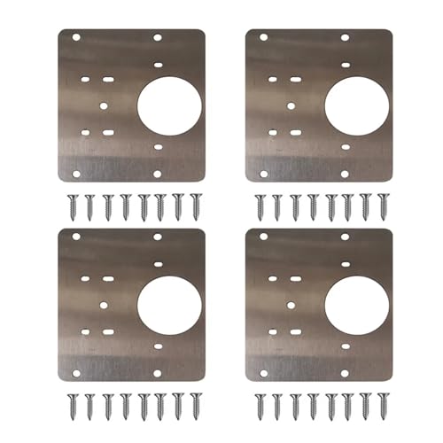 CTCOIJRN 10 Stück Edelstahl Küchenschrank Türscharnier Reparaturplatte Kleiderschrank Fenster Türscharnier Reparatur Befestigungswerkzeug Möbelbeschläge(4PC) von CTCOIJRN