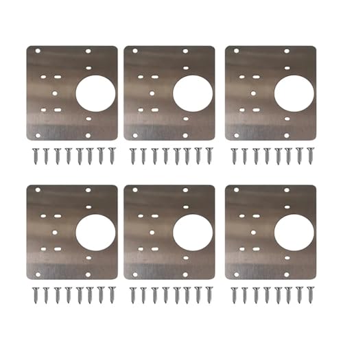 CTCOIJRN 10 Stück Edelstahl Küchenschrank Türscharnier Reparaturplatte Kleiderschrank Fenster Türscharnier Reparatur Befestigungswerkzeug Möbelbeschläge(6PC) von CTCOIJRN