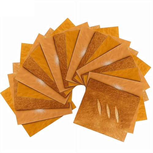 CTDWNT Brot-Geschenkpapier, interessantes Verpackungsmuster, Kraftpapier, rustikale Brot- und Toast-Designs, öl- und reißfest, Küchenzubehör für Heimwerker, Party, 18 Stück von CTDWNT