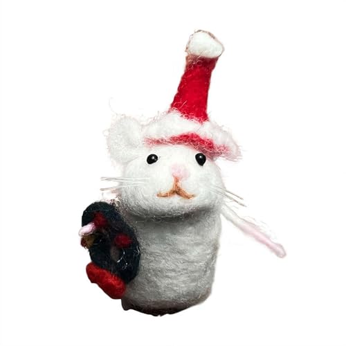CTDWNT Halloween-Maus mit Kürbis, niedliche Filz-Mäuse-Figur für Halloween und Weihnachten, Nadelfilz-Kürbis-Tierdekoration, Kürbis-Maus-Sammelfigur (D) von CTDWNT