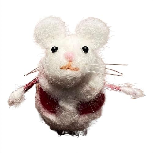 CTDWNT Halloween-Maus mit Kürbis, niedliche Filz-Mäuse-Figur für Halloween und Weihnachtsdekoration, Nadelfilz-Kürbis-Tierdekoration, Kürbis-Maus-Sammelfigur (E) von CTDWNT