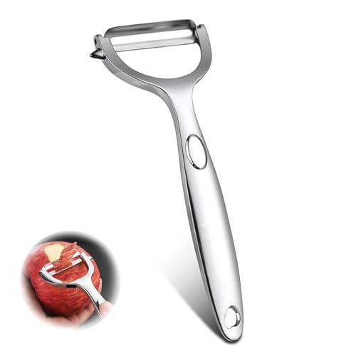 CTENG Universal Sparschäler mit Rostfreiem Scharfer Edelstahl Klinge, Kartoffelschäler, Leicht Abziehbarem Gemüseschäler, Spargelschäler mit Ergonomischer Griff, Schäler Küche, Potapeeler von CTENG