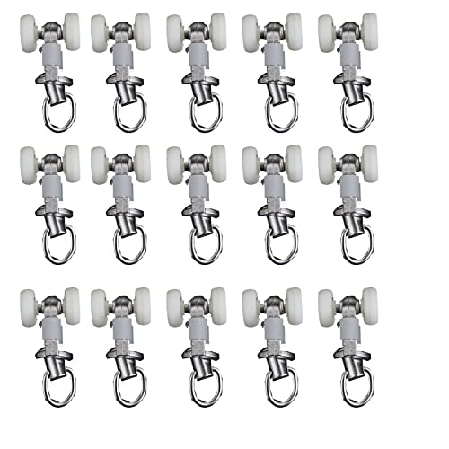 20 Stück Vorhang Schiene Rollen, Gardinenrollen, Gardinengleiter, Geeignet zum Aufhängen von Vorhängen(Weiß) von CTForest
