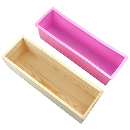 Soap Making Mould, Soap Mould with Wooden Box, 1200 ml Soap Mould, Geeignet für die Herstellung von Seife Oder Toastkuchen Soap Making Mould, Soap Mould with Wooden Box, 1200 ml Soap Mould, Geeignet für die Herstellung von Seife Oder Toastkuchen von CTForest