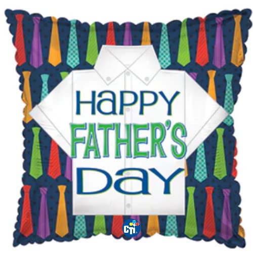 Happy Father's Day Shirt und Krawatte Folienballon 43 cm Vatertag Party Dekoration – geeignet für Luft oder Helium Happy Father's Day Shirt und Krawatte Folienballon 43 cm Vatertag Party Dekoration – geeignet für Luft oder Helium von CTI