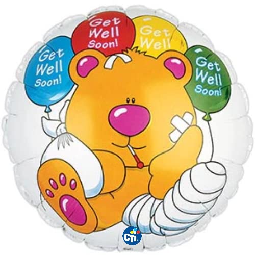 Folienballon mit Aufschrift "Get Well Brewster", 43 cm, für Krankenhaus-Party, Dekoration – geeignet für Luft oder Helium Folienballon mit Aufschrift "Get Well Brewster", 43 cm, für Krankenhaus-Party, Dekoration – geeignet für Luft oder Helium von CTI