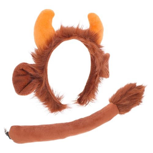 CTIRCHIU 1 Set Kalbshorn-stirnband Und -set Für, Halloween, Karneval Und Party, Verkleidung, Tierkostüm-zubehör, Tierohren Und -kostüm von CTIRCHIU