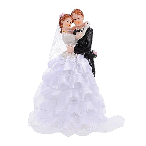 CTIRCHIU 1 Stück Schmuck Für Braut Und Bräutigam Groß Paar Figur Kuchen Hochzeitspaar Topper Paarfigur Braut Bräutigam Cupcake Topper Hochzeitstorte Zur Stütze Schmücken Lustig Harz von CTIRCHIU