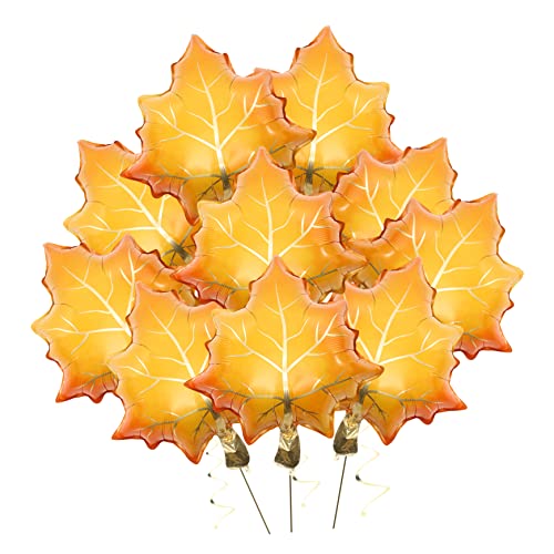 CTIRCHIU 10 Stück Dekorative Folienballons Ahornblatt Design für Erntedankfest und Herbstfeiern Partydeko für Thanksgiving und Festliche Anlässe von CTIRCHIU