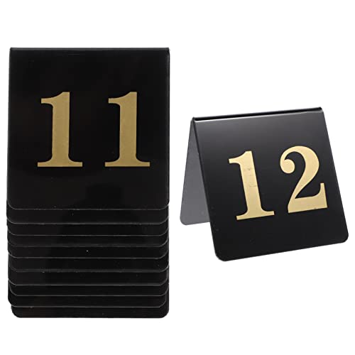 CTIRCHIU 10Stücke Förmige Tischnummern für Hochzeiten und Empfänge Doppelseitig Wiederverwendbar mit Goldenen Ziffern für Restaurant von CTIRCHIU