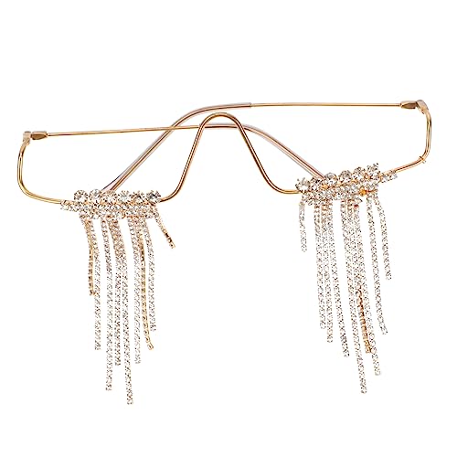 CTIRCHIU 1Stück Einzigartige Partybrille mit Metall Tasseln Lustige Foto Requisite für Mottopartys Geeignet für Jungen und Mädchen Goldene Dekorationsbrille Robustes Design von CTIRCHIU