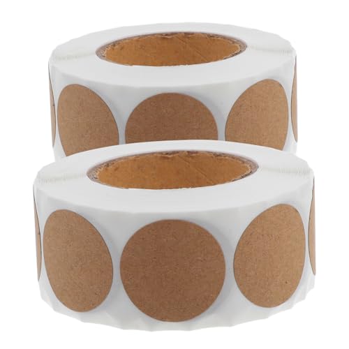 CTIRCHIU 2 Rollen Klebeetiketten Kraftpapier für Diy Beschriftung Langlebige Aufkleber für Umschläge Bastelprojekte von CTIRCHIU