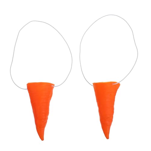 CTIRCHIU 2 Stück Karotten-nasen-Requisite Für Schneemann-Dressing, Künstliche Nase Für Cosplay Und Karneval, Cosplay, Schneemann-kostüm-Requisite, Elastisches Band, Karotten-Nase von CTIRCHIU