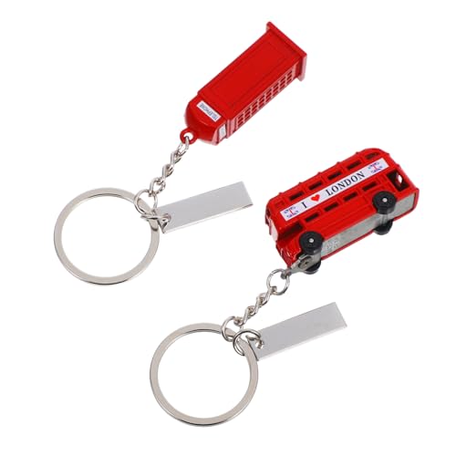 CTIRCHIU 2 Stück Neuheit London Schlüsselanhänger, Rote Telefonzelle, Schlüsselanhänger, Mini-doppeldecker-bus, Charm-schlüsselanhänger, Tragbarer Schlüsselanhänger Für Geldbörse, Handy CTIRCHIU 2 Stück Neuheit London Schlüsselanhänger, Rote Telefonzelle, Schlüsselanhänger, Mini-doppeldecker-bus, Charm-schlüsselanhänger, Tragbarer Schlüsselanhänger Für Geldbörse, Handy von CTIRCHIU