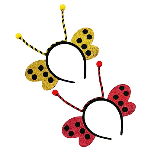 CTIRCHIU 2 Stück Niedliche Insekten Haarbänder Schmetterling Biene Plüsch Stirnband Party Kopfschmuck für Damen und Mädchen Vielseitig Einsetzbar Haaraccessoire von CTIRCHIU