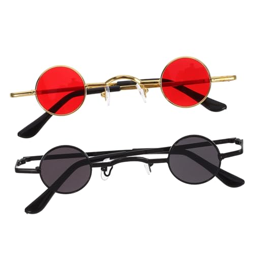 CTIRCHIU 2 Stück Punk- Hippie-brille Mit Kleinem Kreis Hippie- Party Vintage Runde Brille Vintage Brille CTIRCHIU 2 Stück Punk- Hippie-brille Mit Kleinem Kreis Hippie- Party Vintage Runde Brille Vintage Brille von CTIRCHIU